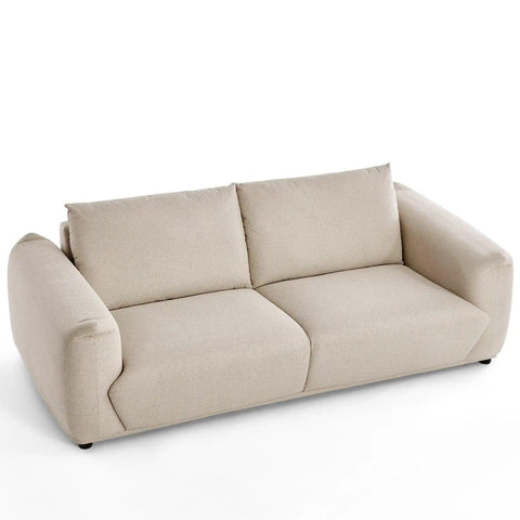 Emery Speckled Fabric 3 Seater Sofa - Beige