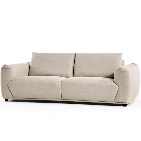 Emery Speckled Fabric 3 Seater Sofa - Beige