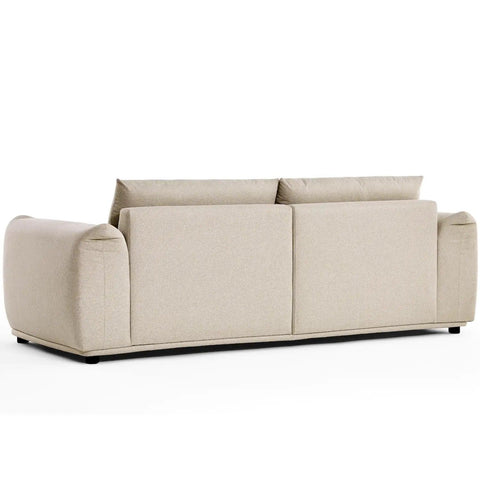Emery Speckled Fabric 3 Seater Sofa - Beige