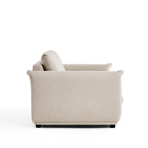 Emery Speckled Fabric 3 Seater Sofa - Beige