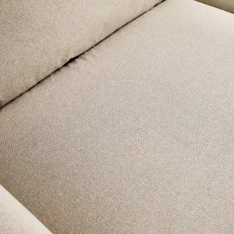Emery Speckled Fabric 3 Seater Sofa - Beige