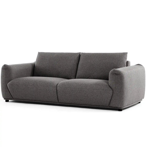 Emery Speckled Fabric 3 Seater Sofa - Dark Grey