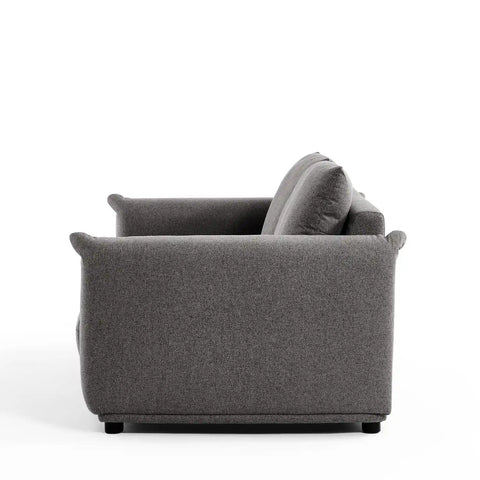 Emery Speckled Fabric 3 Seater Sofa - Dark Grey