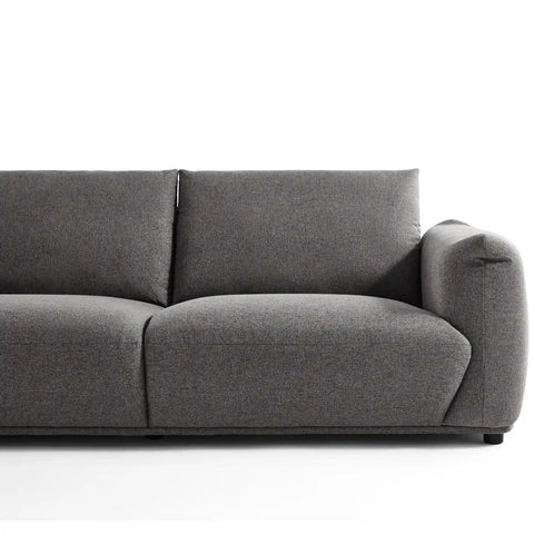 Emery Speckled Fabric 3 Seater Sofa - Dark Grey