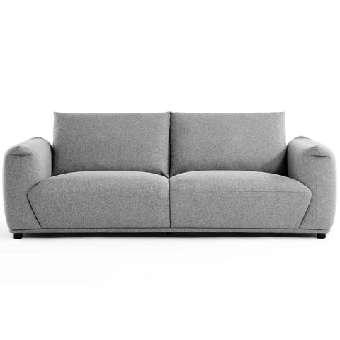 Emery Speckled Fabric 3 Seater Sofa - Light Grey