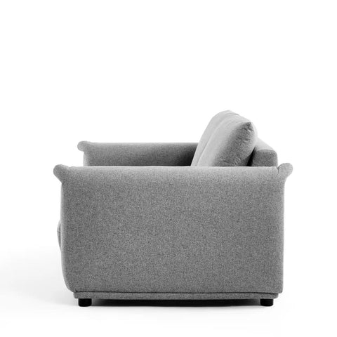 Emery Speckled Fabric 3 Seater Sofa - Light Grey