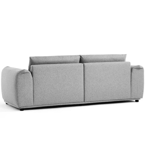 Emery Speckled Fabric 3 Seater Sofa - Light Grey