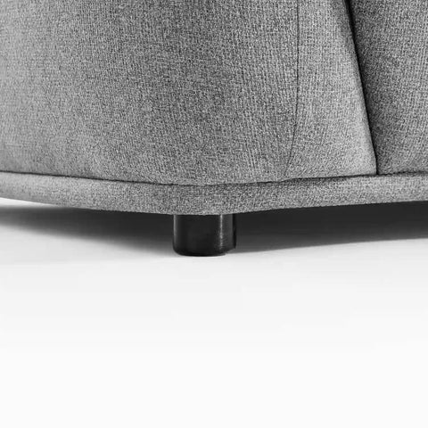 Emery Speckled Fabric 3 Seater Sofa - Light Grey