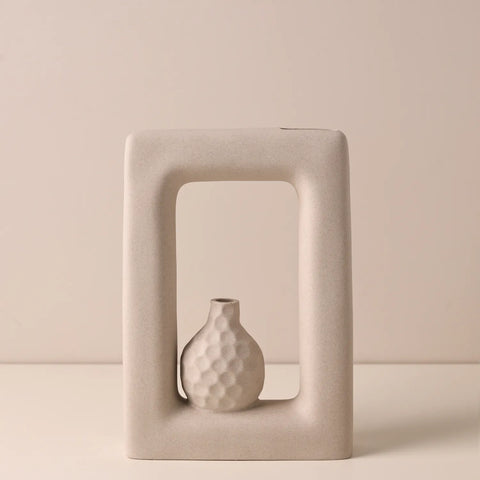Framed Pottery Ceramic Ornament