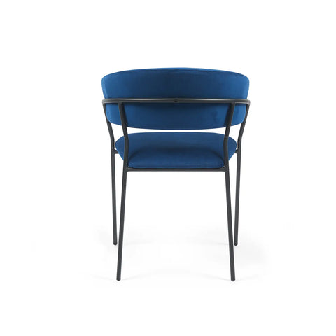 Frances Set of 4 Dark Navy Velvet Dining Chairs