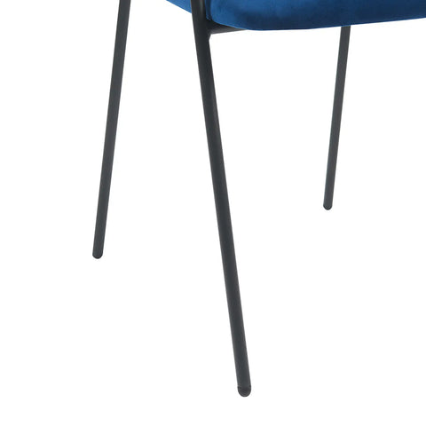 Frances Set of 4 Dark Navy Velvet Dining Chairs
