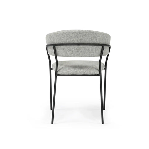 Frances Set of 4 Light Grey Fabric Dining Chairs