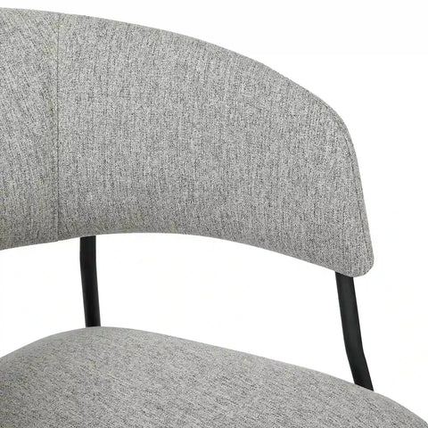 Frances Set of 4 Light Grey Fabric Dining Chairs
