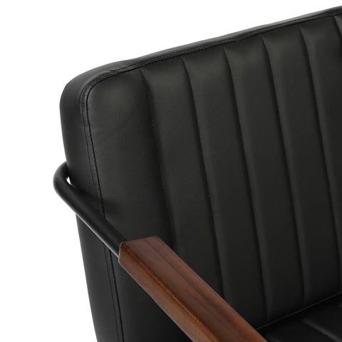 Freda Black PU Leather Office Chair