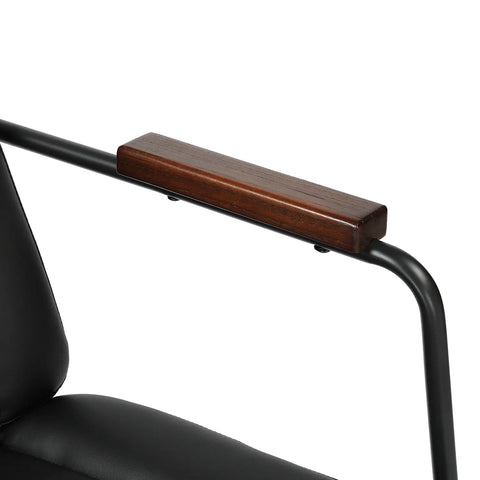 Freda Black PU Leather Office Chair