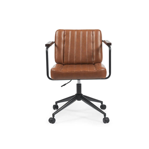Freda Brown PU Leather Office Chair