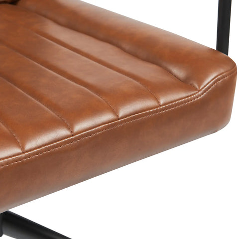 Freda Brown PU Leather Office Chair