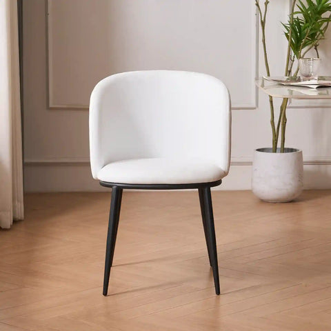 Frida Set of 2 White Velvet Dining Chairs