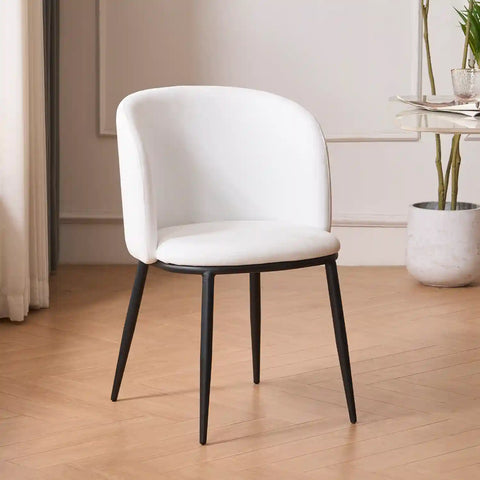 Frida Set of 2 White Velvet Dining Chairs