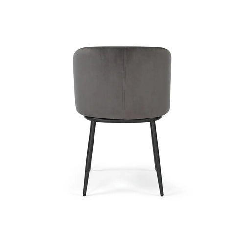 Frida Set of 2 Grey Velvet Dining Chairs