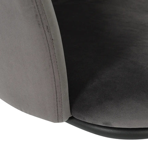 Frida Set of 2 Grey Velvet Dining Chairs