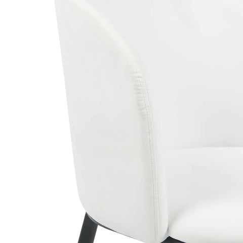 Frida Set of 2 White Velvet Dining Chairs
