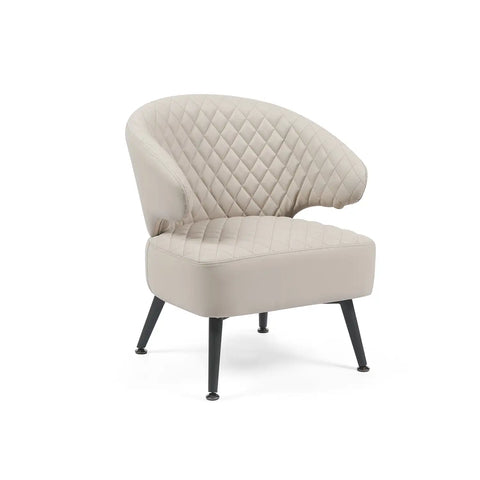 Gemma Beige Leather Occasional Chair