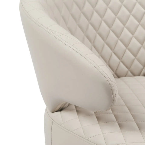 Gemma Beige Leather Occasional Chair