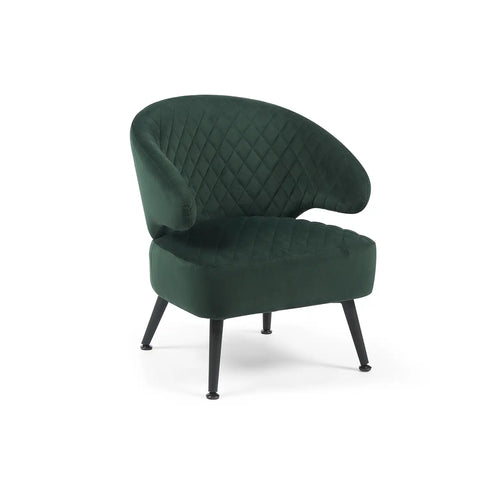 Gemma Dark Green Velvet Occasional Chair