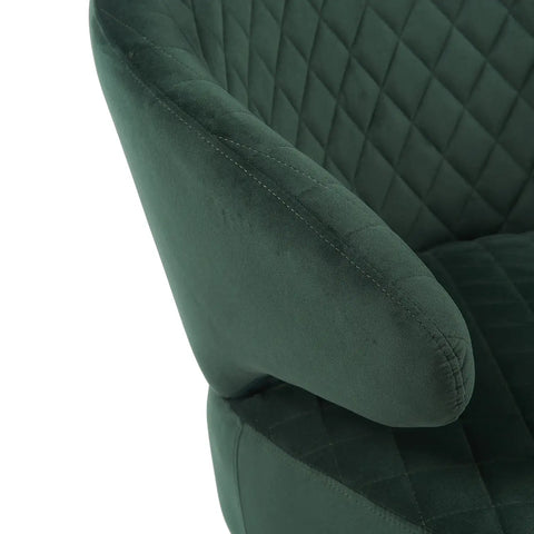 Gemma Dark Green Velvet Occasional Chair