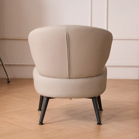 Gemma Beige Leather Occasional Chair