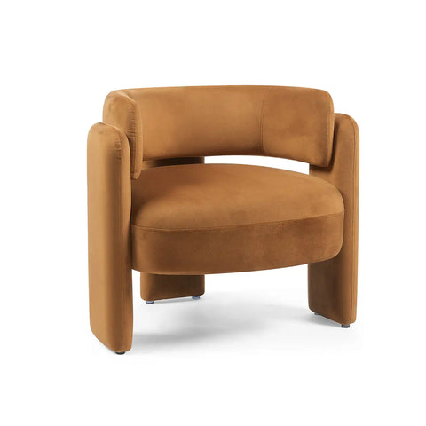 Hailey Caramel Velvet Occasional Chair