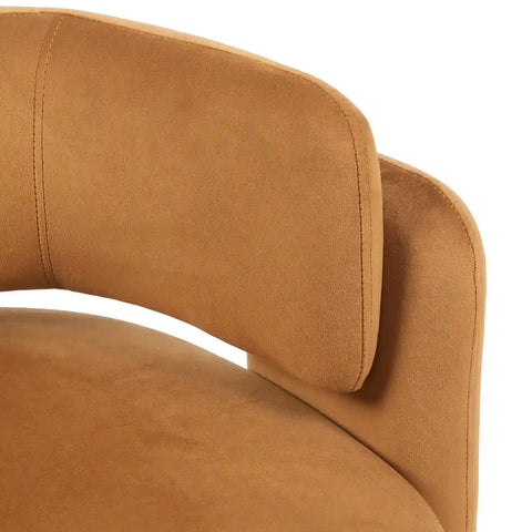 Hailey Caramel Velvet Occasional Chair