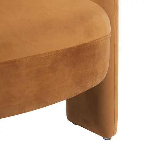 Hailey Caramel Velvet Occasional Chair