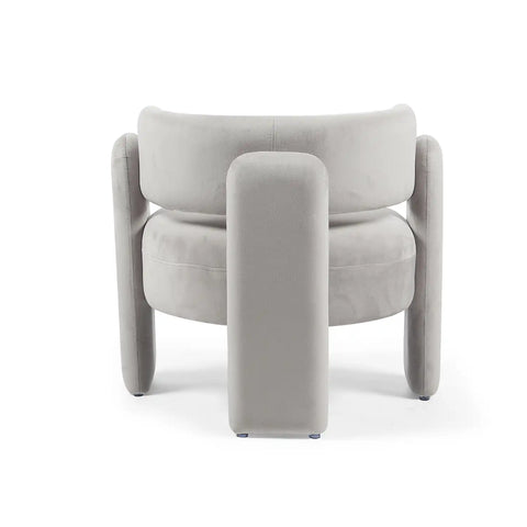 Hailey Light Grey Velvet Occasional Chair