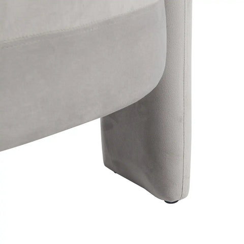 Hailey Light Grey Velvet Occasional Chair