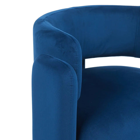 Hailey Dark Navy Velvet Occasional Chair