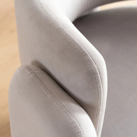 Hailey Light Grey Velvet Occasional Chair