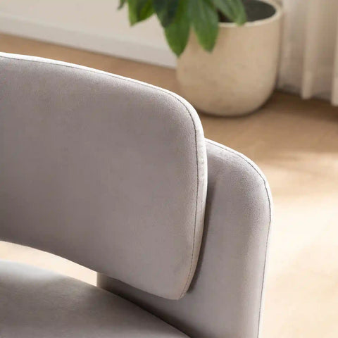 Hailey Light Grey Velvet Occasional Chair