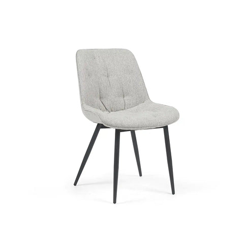 Howard Set of 4 Light Grey Fabric Dining Chairs
