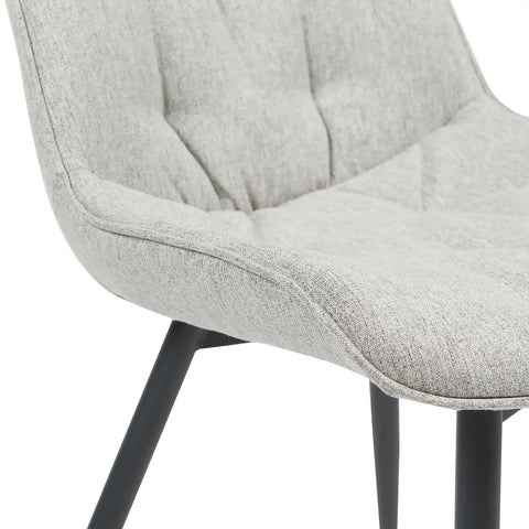Howard Set of 4 Light Grey Fabric Dining Chairs