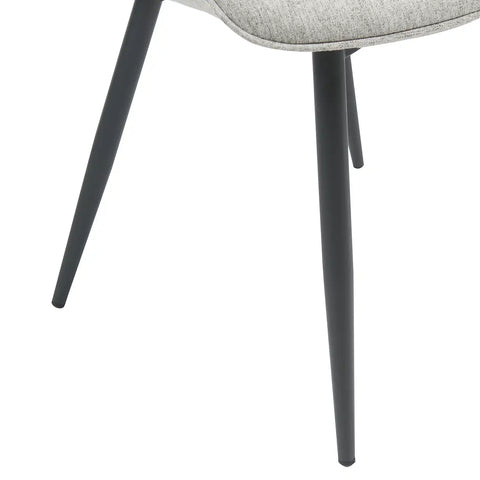Howard Set of 4 Light Grey Fabric Dining Chairs