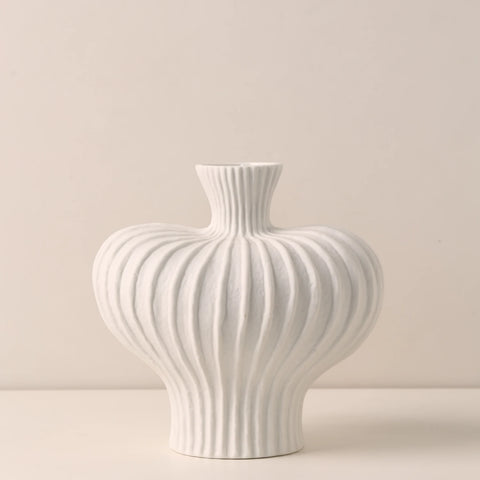 Lantern Fruit Raw Ceramic Vase