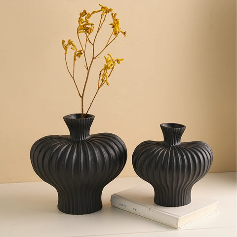 Lantern Fruit Raw Ceramic Vase