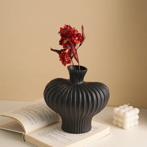 Lantern Fruit Raw Ceramic Vase