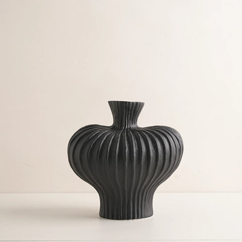 Lantern Fruit Raw Ceramic Vase