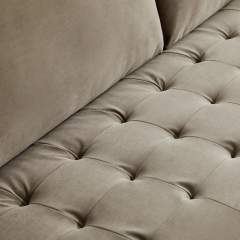 Lennox Velvet 3 Seater Sofa - Calm Grey