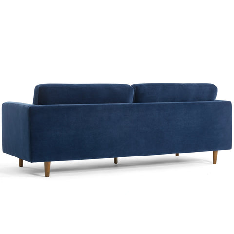 Lennox Velvet 3 Seater Sofa - Navy Blue