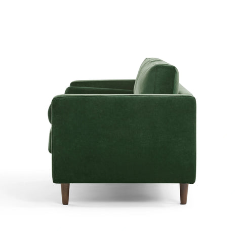 Lennox Velvet 3 Seater Sofa - Dark Green