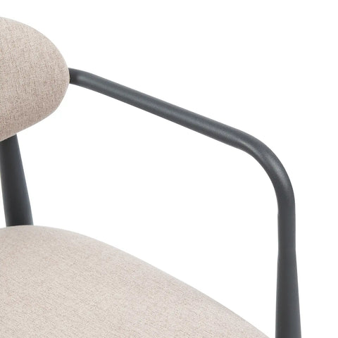 Liam Set of 2 Champagne Fabric Dining Chairs